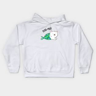 Purrmaid Cute Cat Mermaid Pun Kids Hoodie